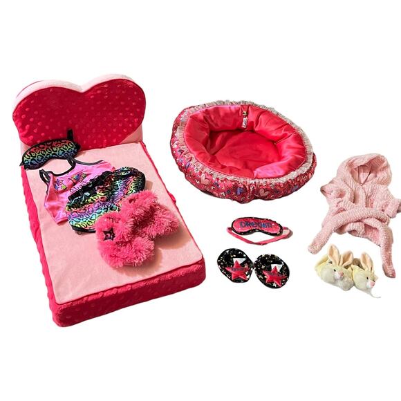 Build-A-Bear Lot Bed Bath Slumber Party Nap Sleep Dream Accessories As Shown - Picture 1 of 13